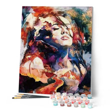 Carica l'immagine nel visualizzatore di Gallery, Dipingere con i numeri - Acquerello Di Donna Figured'Art