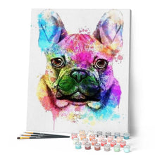 Carica l'immagine nel visualizzatore di Gallery, Dipingere con i numeri - Ritratto Di Cane A Colori Figured'Art
