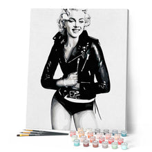 Carica l'immagine nel visualizzatore di Gallery, Dipingere con i numeri - Marilyn Monroe In Bianco E Nero Figured'Art