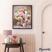 Carica l'immagine nel visualizzatore di Gallery, Dipingere con i numeri - Fiori Rosa E Bianchi