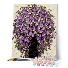 Carica l'immagine nel visualizzatore di Gallery, Dipingere con i numeri - Fiori Viola In Vaso Figured'Art