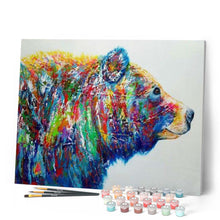 Carica l'immagine nel visualizzatore di Gallery, Dipingere con i numeri - Orso Multicolore Figured'Art