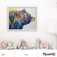 Carica l'immagine nel visualizzatore di Gallery, Dipingere con i numeri - Orso Multicolore