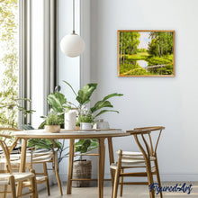Carica l'immagine nel visualizzatore di Gallery, Dipingere con i numeri - Piccolo Stagno E Paesaggio Verde