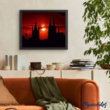 Carica l'immagine nel visualizzatore di Gallery, Dipingere con i numeri - Tramonto Sul Castello Rosso