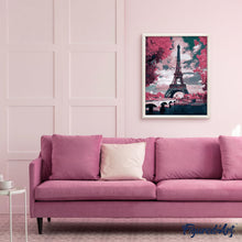 Carica l'immagine nel visualizzatore di Gallery, Dipingere con i numeri - Torre Eiffel In Primavera Colori Rosa