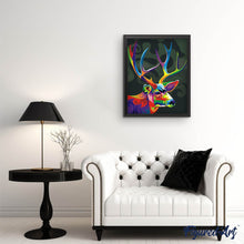 Carica l'immagine nel visualizzatore di Gallery, Dipingere con i numeri - Cervo Colorato Pop Art