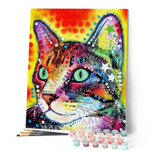 Carica l'immagine nel visualizzatore di Gallery, Dipingere con i numeri - Gatto Di Moda Figured'Art