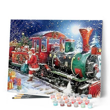 Carica l'immagine nel visualizzatore di Gallery, Dipingere con i numeri - Treno Di Babbo Natale Figured'Art