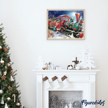 Carica l'immagine nel visualizzatore di Gallery, Dipingere con i numeri - Treno Di Babbo Natale