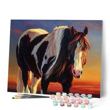 Carica l'immagine nel visualizzatore di Gallery, Dipingere con i numeri - Cavallo In Bianco E Nero Figured'Art