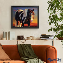 Carica l'immagine nel visualizzatore di Gallery, Dipingere con i numeri - Cavallo In Bianco E Nero