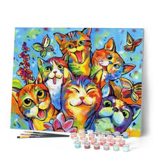 Carica l'immagine nel visualizzatore di Gallery, Dipingere con i numeri - Gatti Felici Figured'Art
