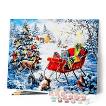 Carica l'immagine nel visualizzatore di Gallery, Dipingere con i numeri - Regali Di Natale In Una Giornata Nevosa Figured'Art