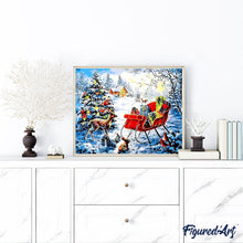 Carica l'immagine nel visualizzatore di Gallery, Dipingere con i numeri - Regali Di Natale In Una Giornata Nevosa