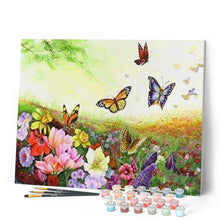 Carica l'immagine nel visualizzatore di Gallery, Dipingere con i numeri - Farfalle E Fiori Figured'Art