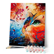 Carica l'immagine nel visualizzatore di Gallery, Dipingere con i numeri - Gatto Colorato Figured'Art