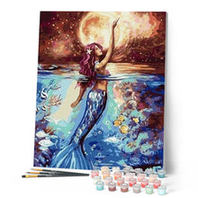 Carica l'immagine nel visualizzatore di Gallery, Dipingere con i numeri - Sirena E Chiaro Di Luna Figured'Art