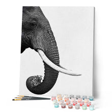 Carica l'immagine nel visualizzatore di Gallery, Dipingere con i numeri - Elefante Grigio Scuro Figured'Art