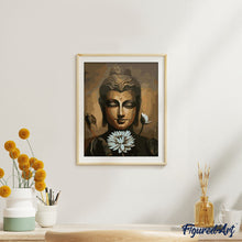 Carica l'immagine nel visualizzatore di Gallery, Dipingere con i numeri - Volto Di Buddha E Fiore Di Loto