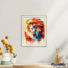 Carica l'immagine nel visualizzatore di Gallery, Dipingere con i numeri - Leone Fiammeggiante