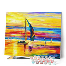 Carica l'immagine nel visualizzatore di Gallery, Dipingere con i numeri - Vista Sul Mare Al Tramonto Figured'Art