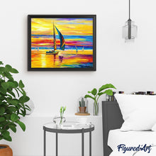 Carica l'immagine nel visualizzatore di Gallery, Dipingere con i numeri - Vista Sul Mare Al Tramonto
