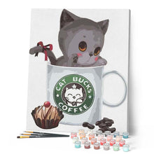 Carica l'immagine nel visualizzatore di Gallery, Dipingere con i numeri - Gatto Con Dollari Figured'Art