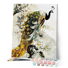 Carica l'immagine nel visualizzatore di Gallery, Dipingere con i numeri - Pavone Dorato Figured'Art