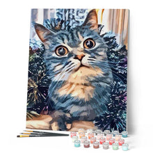 Carica l'immagine nel visualizzatore di Gallery, Dipingere con i numeri - Gatto Con Stile Figured'Art