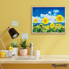 Carica l'immagine nel visualizzatore di Gallery, Dipingere con i numeri - Girasoli E Cielo Blu