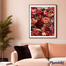 Carica l'immagine nel visualizzatore di Gallery, Dipingere con i numeri - Rose Rosse Romantiche