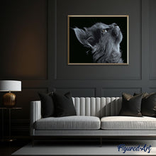 Carica l'immagine nel visualizzatore di Gallery, Dipingere con i numeri - Gatto Nero Che Guarda All'Insù