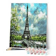 Carica l'immagine nel visualizzatore di Gallery, Dipingere con i numeri - Giornata Nuvolosa Alla Torre Eiffel Figured'Art