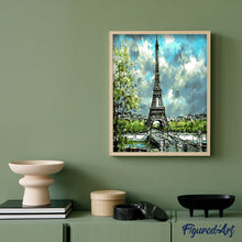 Carica l'immagine nel visualizzatore di Gallery, Dipingere con i numeri - Giornata Nuvolosa Alla Torre Eiffel