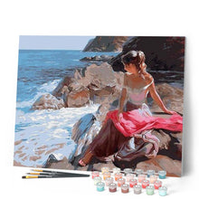 Carica l'immagine nel visualizzatore di Gallery, Dipingere con i numeri - Donna In Riva Al Mare Figured'Art