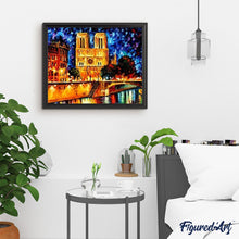 Carica l'immagine nel visualizzatore di Gallery, Dipingere con i numeri - Notre Dame Di Notte