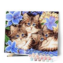 Carica l'immagine nel visualizzatore di Gallery, Dipingere con i numeri - La Famiglia Dei Gatti Figured'Art