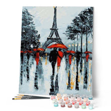 Carica l'immagine nel visualizzatore di Gallery, Dipingere con i numeri - Coppie Romantiche Vicino Alla Torre Eiffel Figured'Art