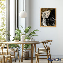 Carica l'immagine nel visualizzatore di Gallery, Dipingere con i numeri - Tigri Bianche E Nere