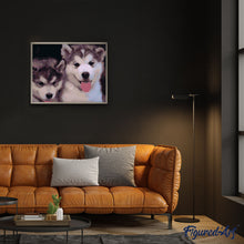 Carica l'immagine nel visualizzatore di Gallery, Dipingere con i numeri - Due Cuccioli