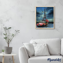 Carica l'immagine nel visualizzatore di Gallery, Dipingere con i numeri - Torre Eiffel Romantica Sotto La Pioggia