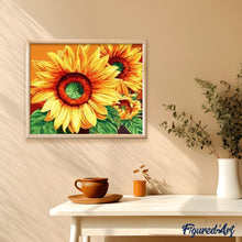 Carica l'immagine nel visualizzatore di Gallery, Dipingere con i numeri - Grandi Girasoli