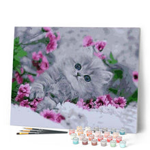 Carica l'immagine nel visualizzatore di Gallery, Dipingere con i numeri - Gattino Tra I Fiori Figured'Art