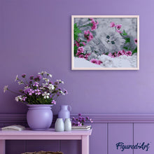 Carica l'immagine nel visualizzatore di Gallery, Dipingere con i numeri - Gattino Tra I Fiori
