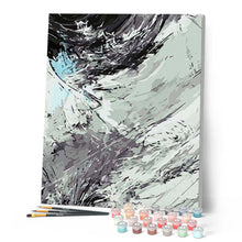 Carica l'immagine nel visualizzatore di Gallery, Dipingere con i numeri - Bianco E Nero Astratto Figured'Art