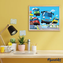Carica l'immagine nel visualizzatore di Gallery, Dipingere con i numeri - Autobus Colorati