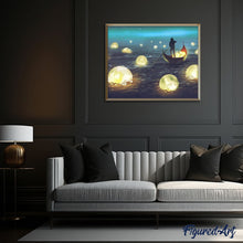 Carica l'immagine nel visualizzatore di Gallery, Dipingere con i numeri - Lago Al Chiaro Di Luna
