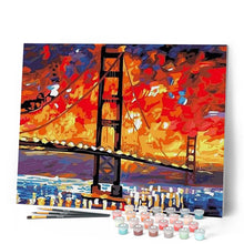 Carica l'immagine nel visualizzatore di Gallery, Dipingere con i numeri - Ponte Di San Francisco Di Notte Figured'Art