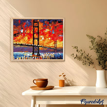 Carica l'immagine nel visualizzatore di Gallery, Dipingere con i numeri - Ponte Di San Francisco Di Notte